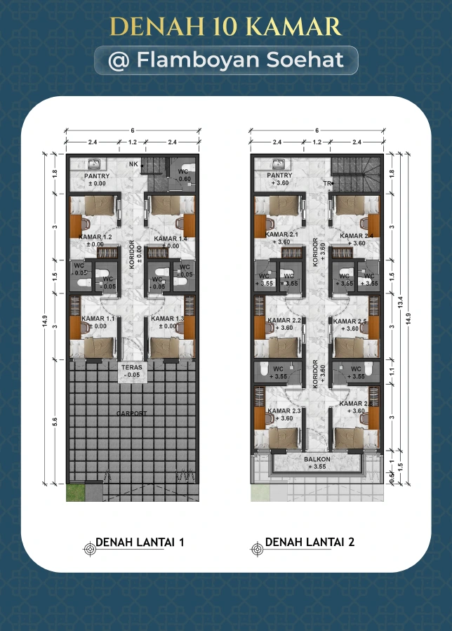 Tipe 10 Kamar