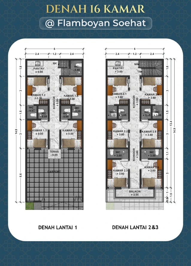 16 Kamar